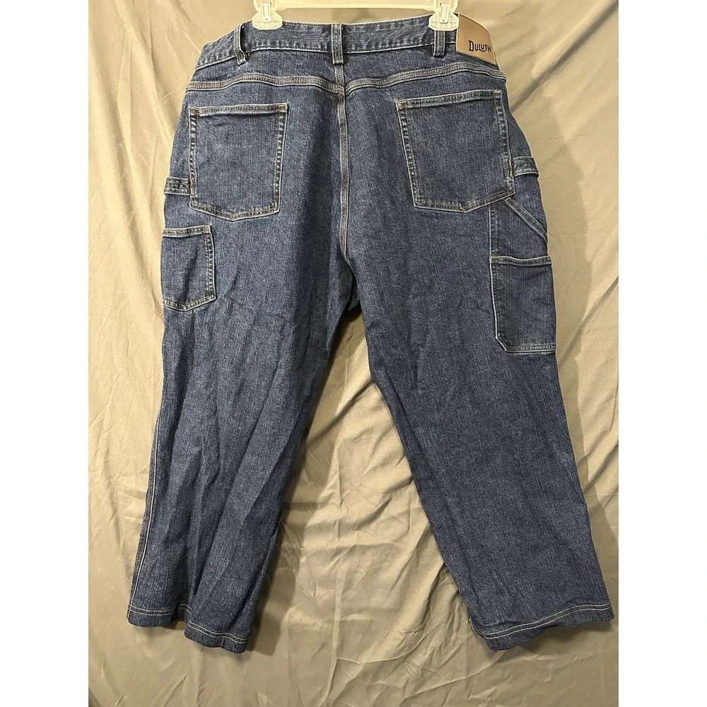 Duluth Trading Flex Ballroom Roomy Utility Fit Carpenter Jeans Mens 42x30‎ Work